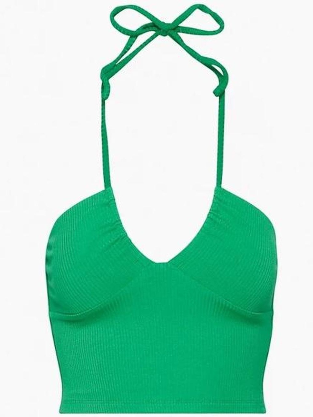 Aritzia Wilfred Merci Halter Top Green